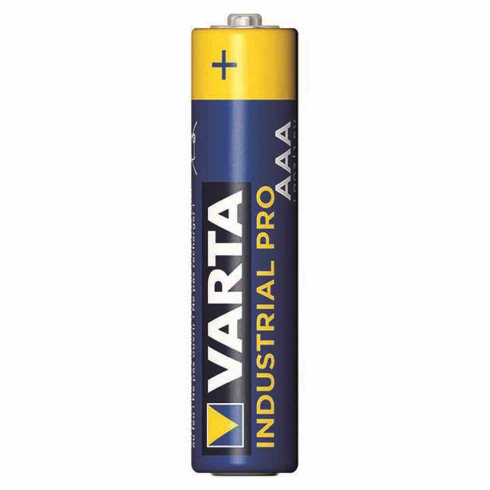VARTA Micro Batterie (AAA/AM4), 1,5V, LR03, Alkali-Mangan, 1200mAh, Ø10,5x44,5mm, INDUSTRIAL, VE = 4 Stück in Folie VARTA Micro Batterie (AAA/AM4), 1,5V, LR03, Alkali-Mangan, 1200mAh, Ø10,5x44,5mm, INDUSTRIAL, VE = 4 Stück in Folie