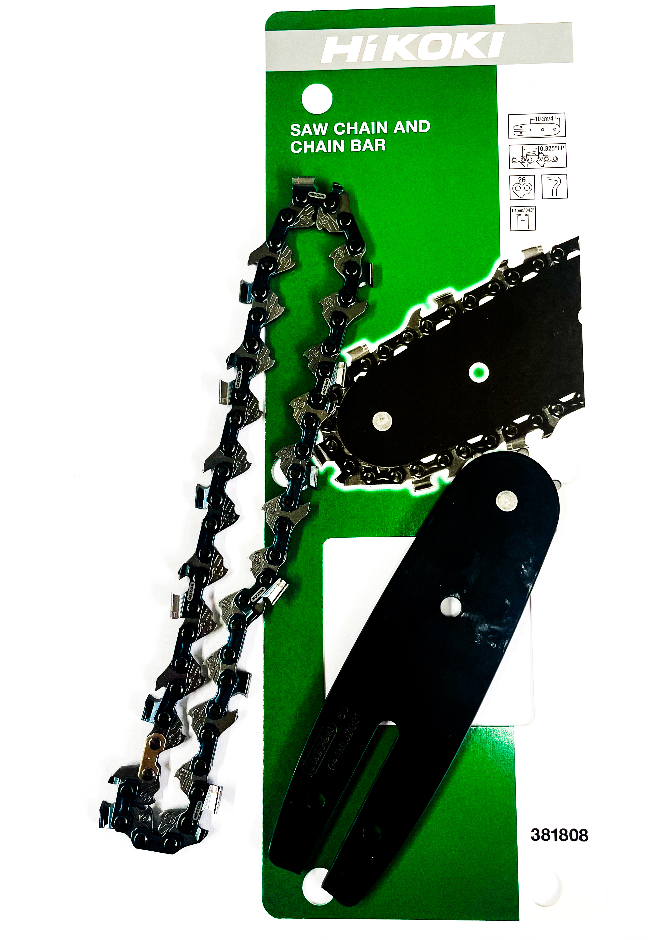 HIKOKI Como-Pack Kette und Schwert für CS1810DD 4" x .325" x 1,1 mm