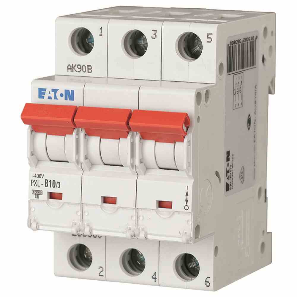 EATON PXL-C10/3 LS-Schalter, 10A, 3p, C-Char EATON PXL-C10/3 LS-Schalter, 10A, 3p, C-Char