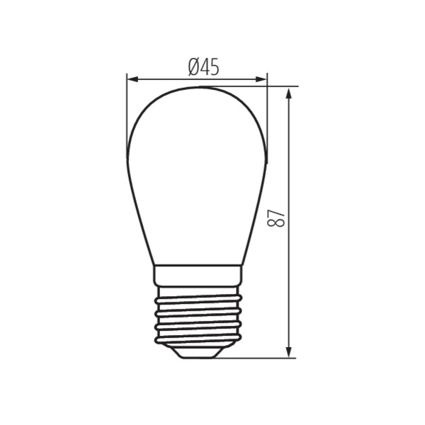 Kanlux ST45 LED 0,9W E27-GR