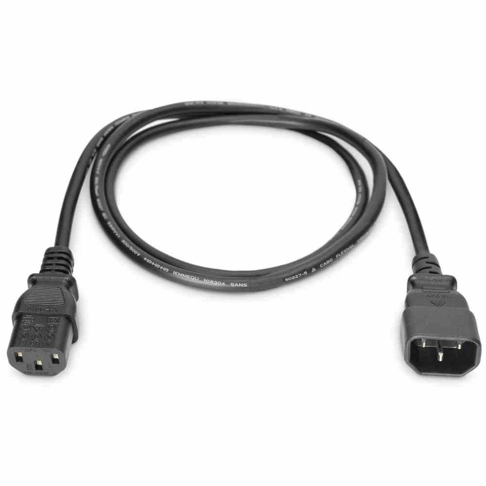 DIGITUS Kaltgeräte-Verlängerung Buchse-Stecker L:1,8m – AK-440201-018-S