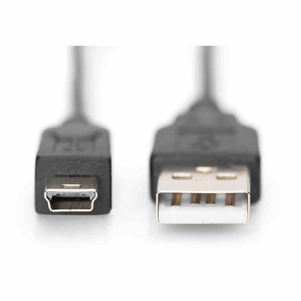 DIGITUS USB 2.0 Ans.Kabel Typ A - mini B (5pin) – AK-300130-018-S