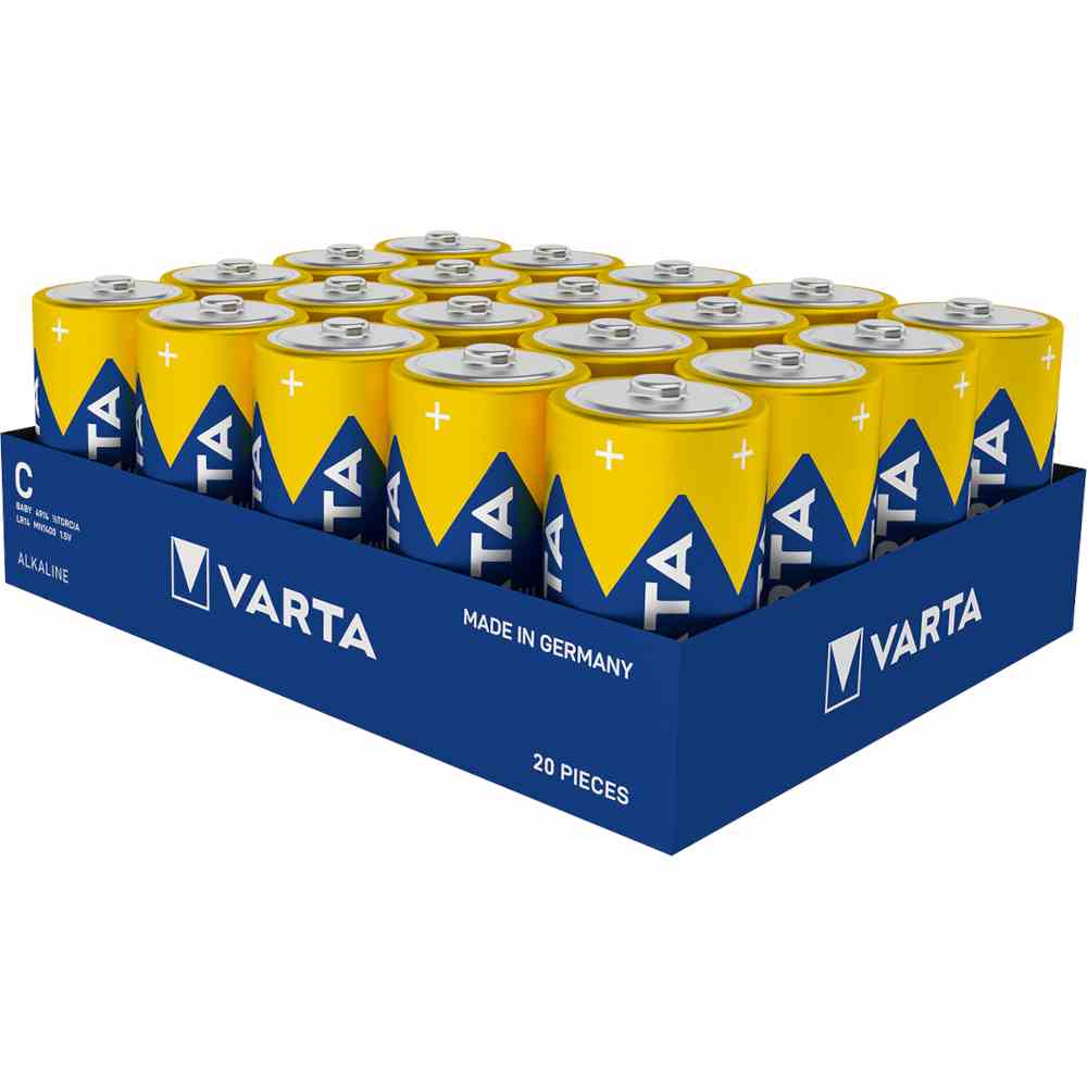 VARTA Baby Batterie, (C/AM2), 1,5V, LR14, Alkali-Mangan, 7800mAh, Ø26,2x50mm, LONGLIFE POWER, VE = 1 Stück – 4914