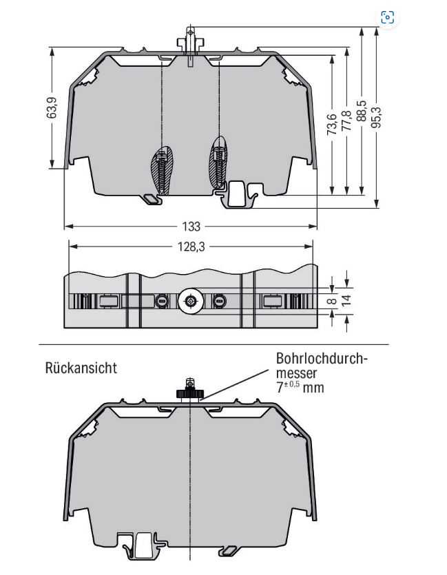 Zubehör Reihenklemme, Abdeckung