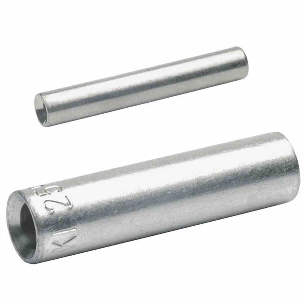 KLAUKE Stoßverbinder, Normalausführung, 1,5-2,5mm², geeignet für massive Leiter, geeignet für mehrdrähtige Leiter, lang, verzinnt, Kupfer – SV1525