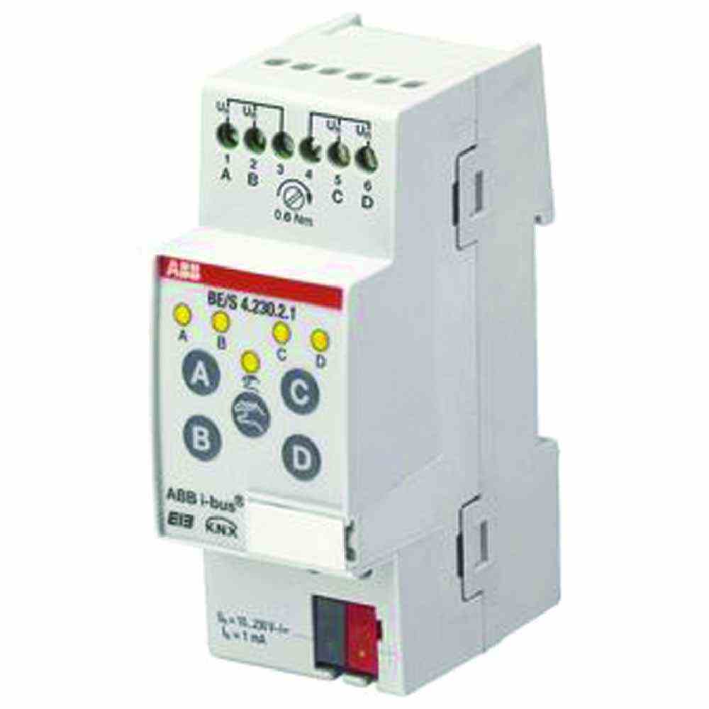 ABB Binäreingang, Bussystem KNX, REG, 2TE, mit LED-Anzeige, 4f – BE/S4.230.2.1