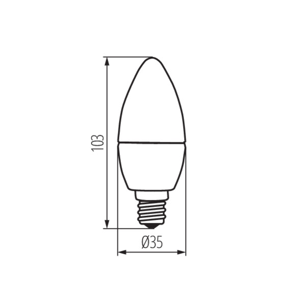 Kanlux DUN 4,9W E14-WW