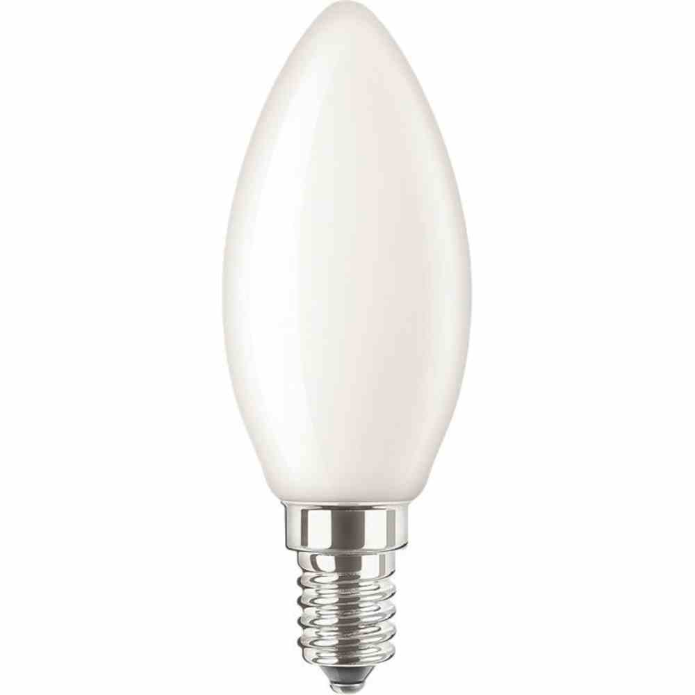 PHILIPS LED-Kerzenlampe, Filamentlampe, E14, B35, 4,3W, 2700K, extrawarmweiß, 470lm, matt, AC, Ø35x97mm, 220-240V – CorePro LEDcandle 4,3-40W B35 E14 matt G