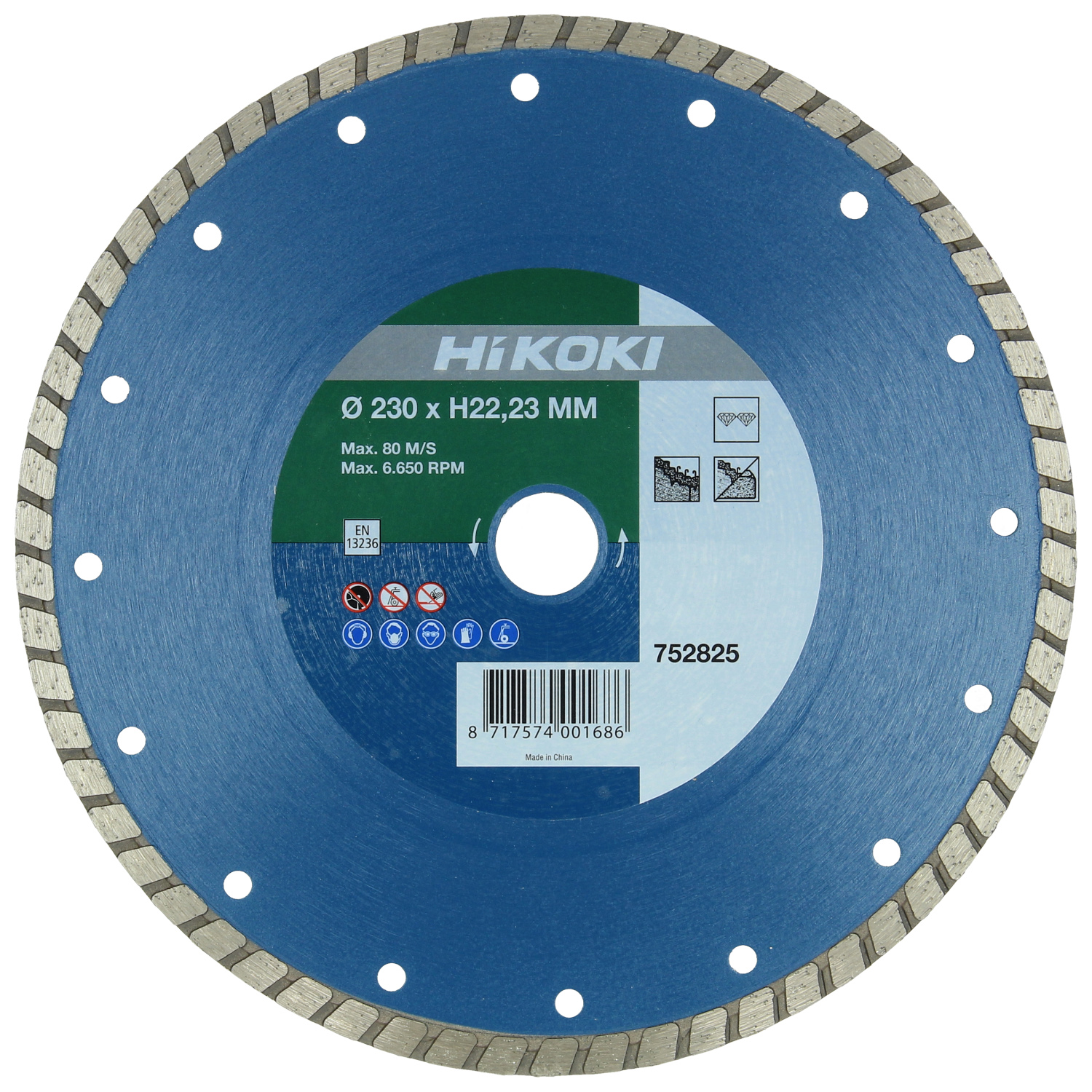 HiKOKI Dia-Trennsch.230x22,2x6 Turbo-Wellenform HiKOKI Dia-Trennsch.230x22,2x6 Turbo-Wellenform