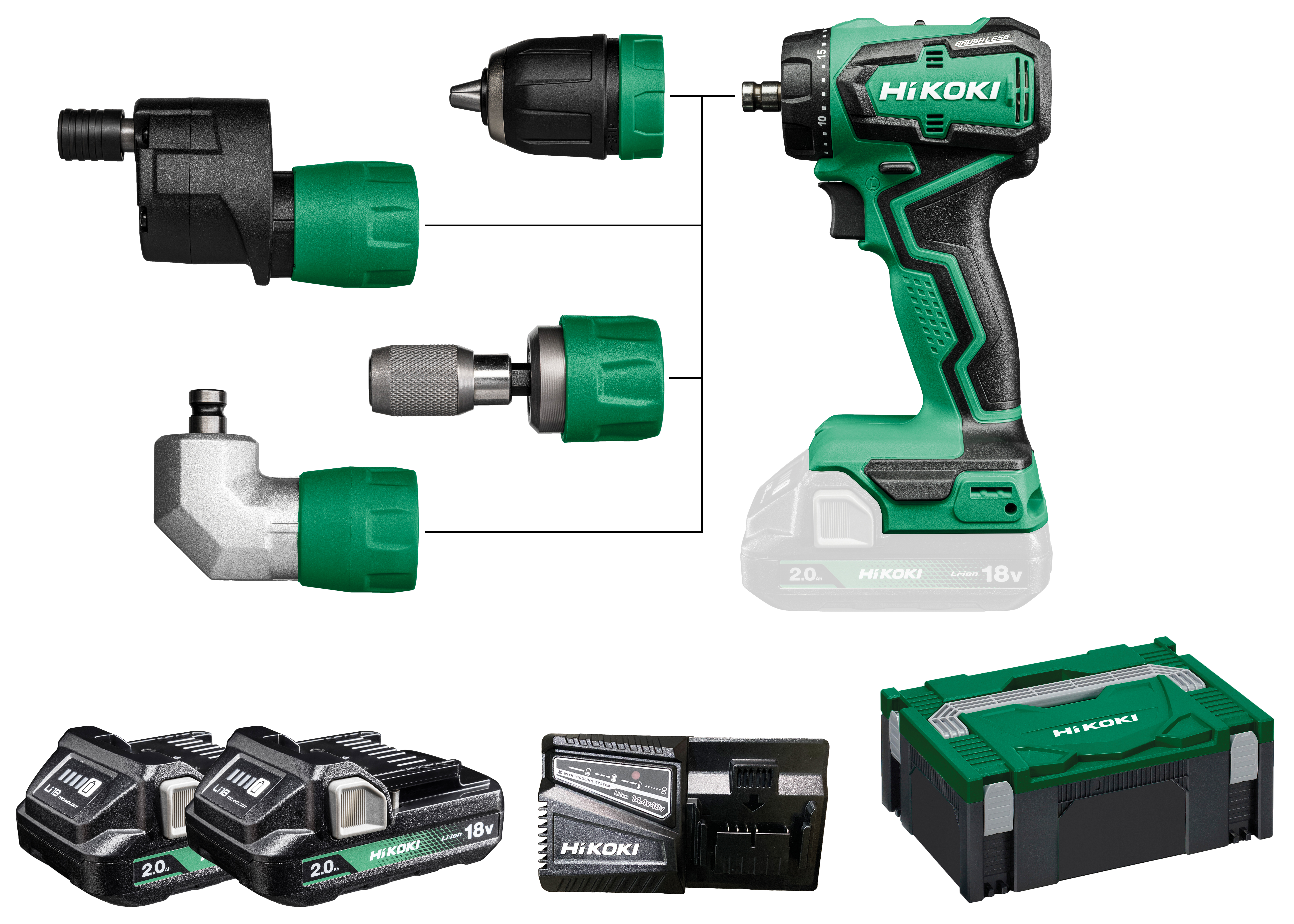 HiKOKI DS18DDQ(2.0) (HSC II) Akku Bohrschrauber 26/55Nm 13mm