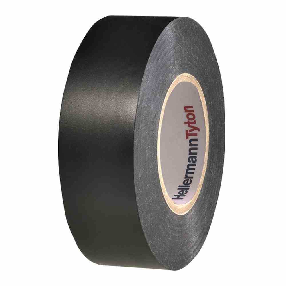 HELLERMANN TYTON Isolierband, Polyvinylchlorid (PVC), 19mm, 20m, schwarz, -10-90°C, 0,15mm, Selbstverlöschend – HTAPE-FLEX15-19x20 PVC BK 20