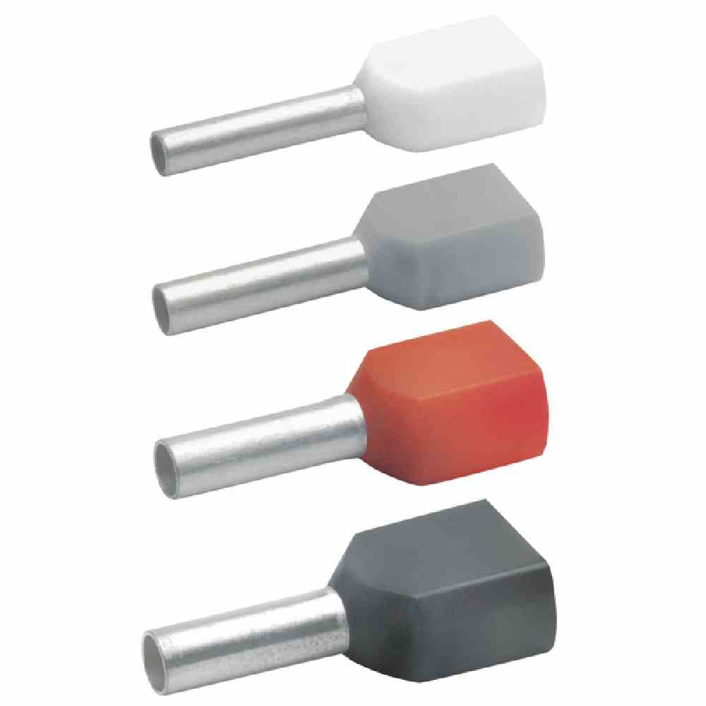 KLAUKE ZW-Aderendhülse, 0,34mm², 15mm, Isoliert, Polypropylen(PP), türkis, Kupfer, verzinnt – 8688 (100 C62)