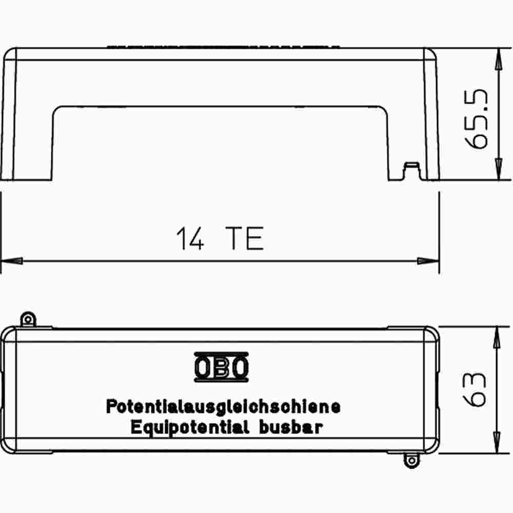 OBO BETTERMANN Abdeckhaube für Potentialausgleichsschiene, PS, grau f.Potischiene – 1801 AH