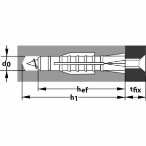 Tox Allzweckdübel TRI 8/51 Universaldübel, Ø8x51mm, Kunststoff, Polyethylen (PE), 60mm, Ø5-6mm, geeignet für Gasbeton Tox Allzweckdübel TRI 8/51 Universaldübel, Ø8x51mm, Kunststoff, Polyethylen (PE), 60mm, Ø5-6mm, geeignet für Gasbeton