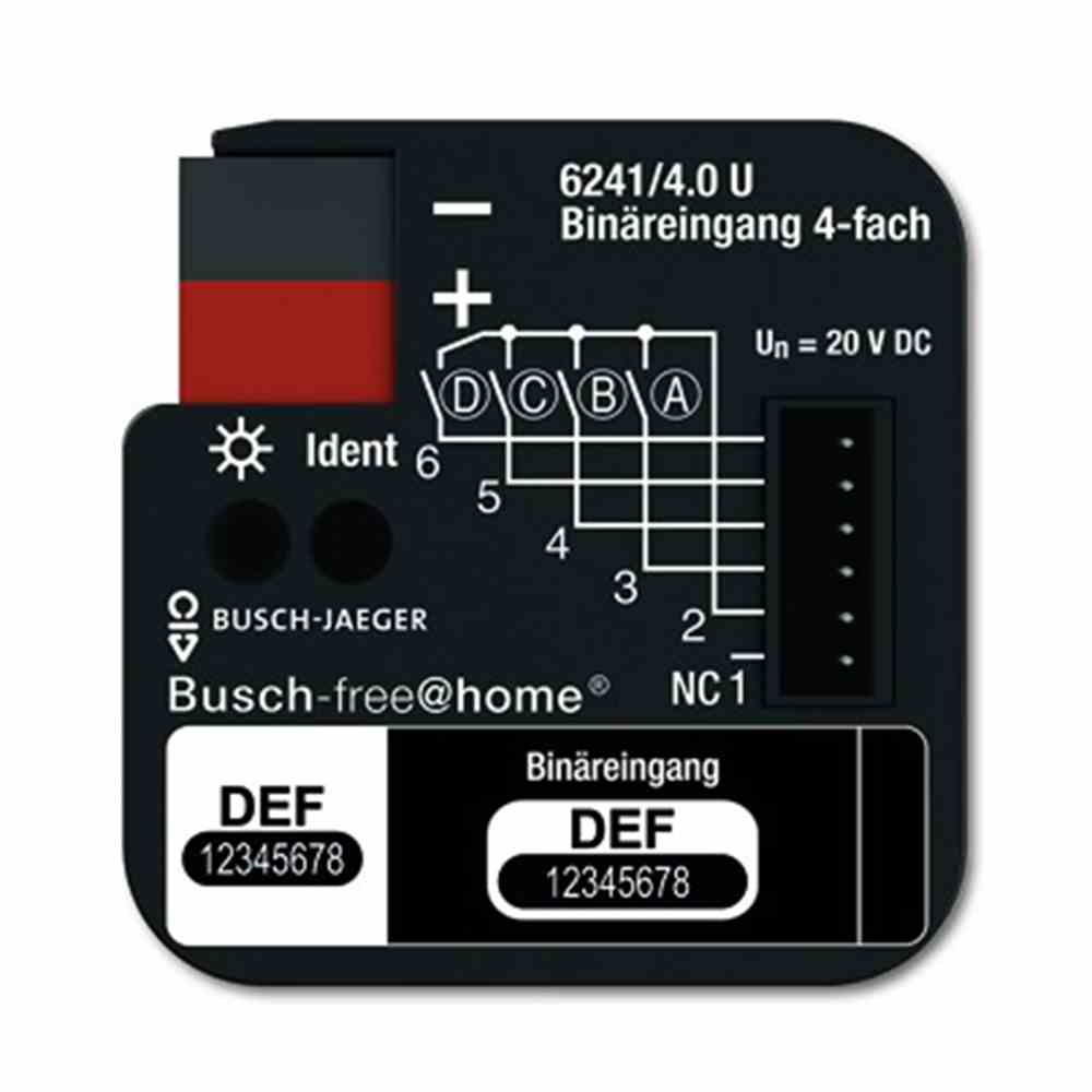 BUSCH-JAEGER FREE@HOME Binäreingang, Unterputz, 4f – 6241/4.0 U