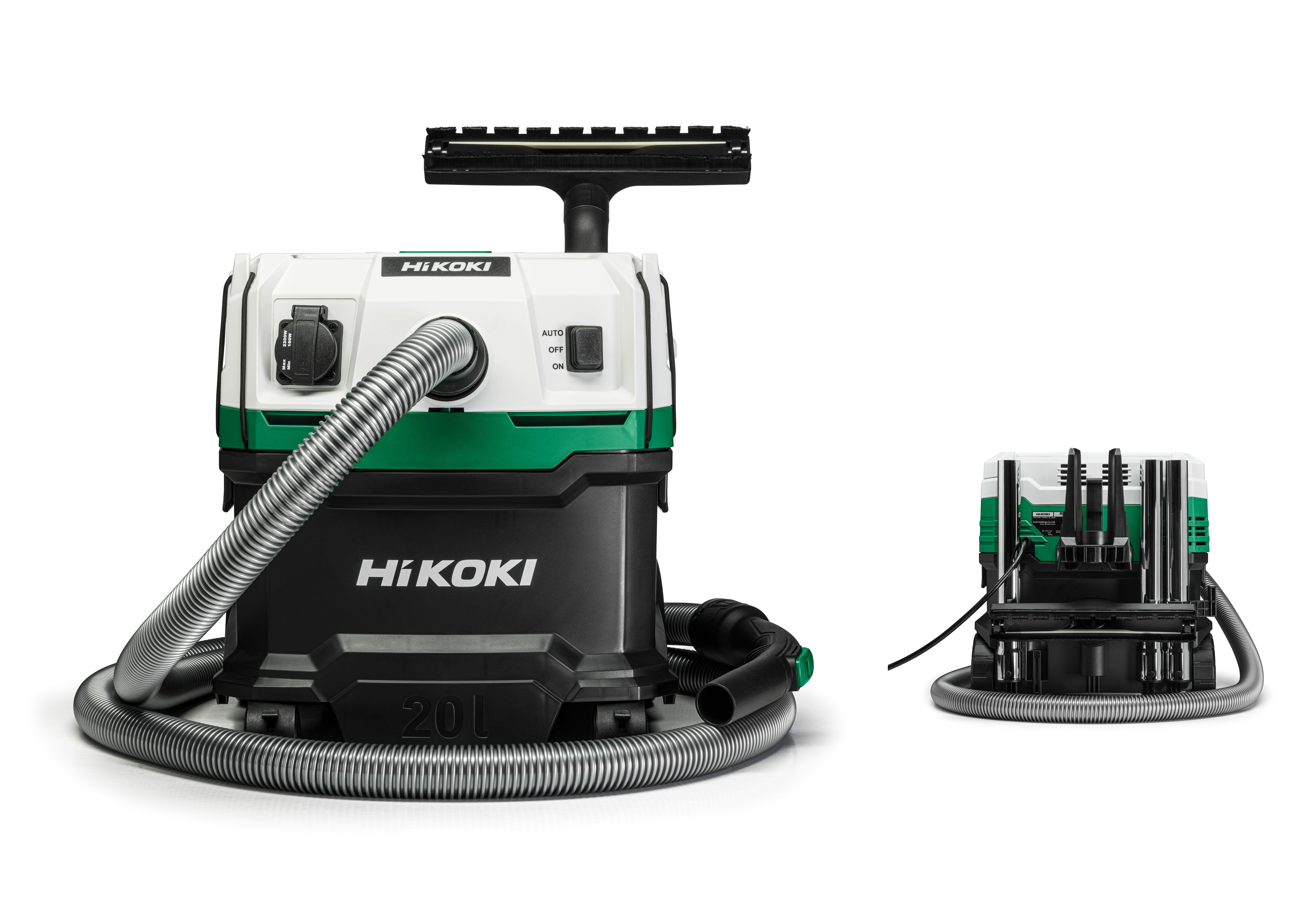 HiKOKI RP200YL (Karton) (20 Liter, L-Klasse) Nass- und Trockensauger 10,0 Kg Ein- /Ausschaltautomatik für Werkzeuge