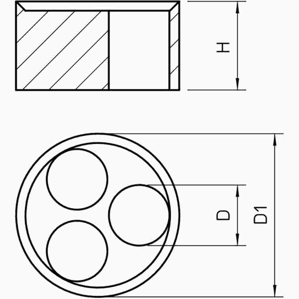 OBO BETTERMANN Mehrfachdichteinsatz zur V-TEC VM VM20,2X6, NBR-SBR, schwarz PVC, M20, 2x6 – 107 C VM 20 2x6