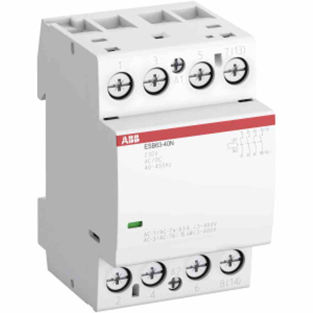 ABB Installationsschütz, 63A, 230V/AC/DC, 220-400V/AC/DC, 4S, 3TE