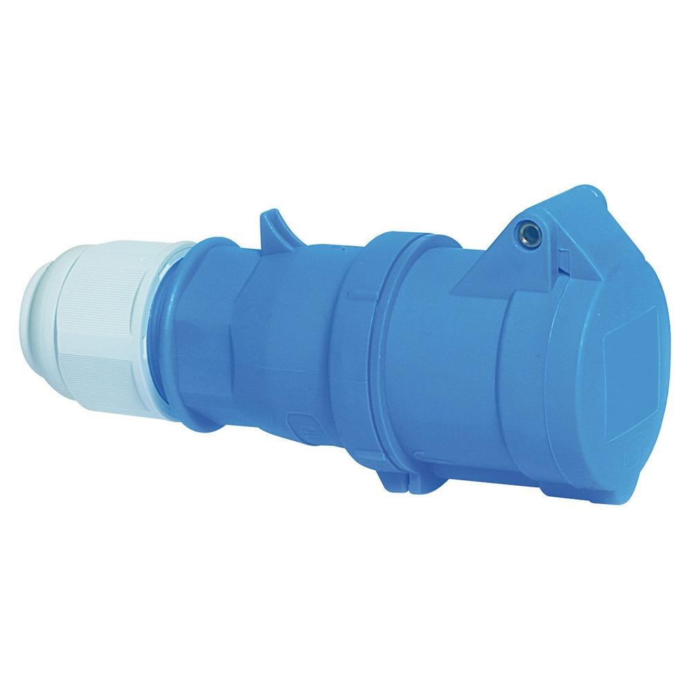 BALS CEE-Kupplung, 3p, 16A, IP44, 230V (50+60Hz) blau, 6h, schraublose Klemme, gerade, Kunststoff, Verschraubung – 3126 BALS CEE-Kupplung, 3p, 16A, IP44, 230V (50+60Hz) blau, 6h, schraublose Klemme, gerade, Kunststoff, Verschraubung – 3126