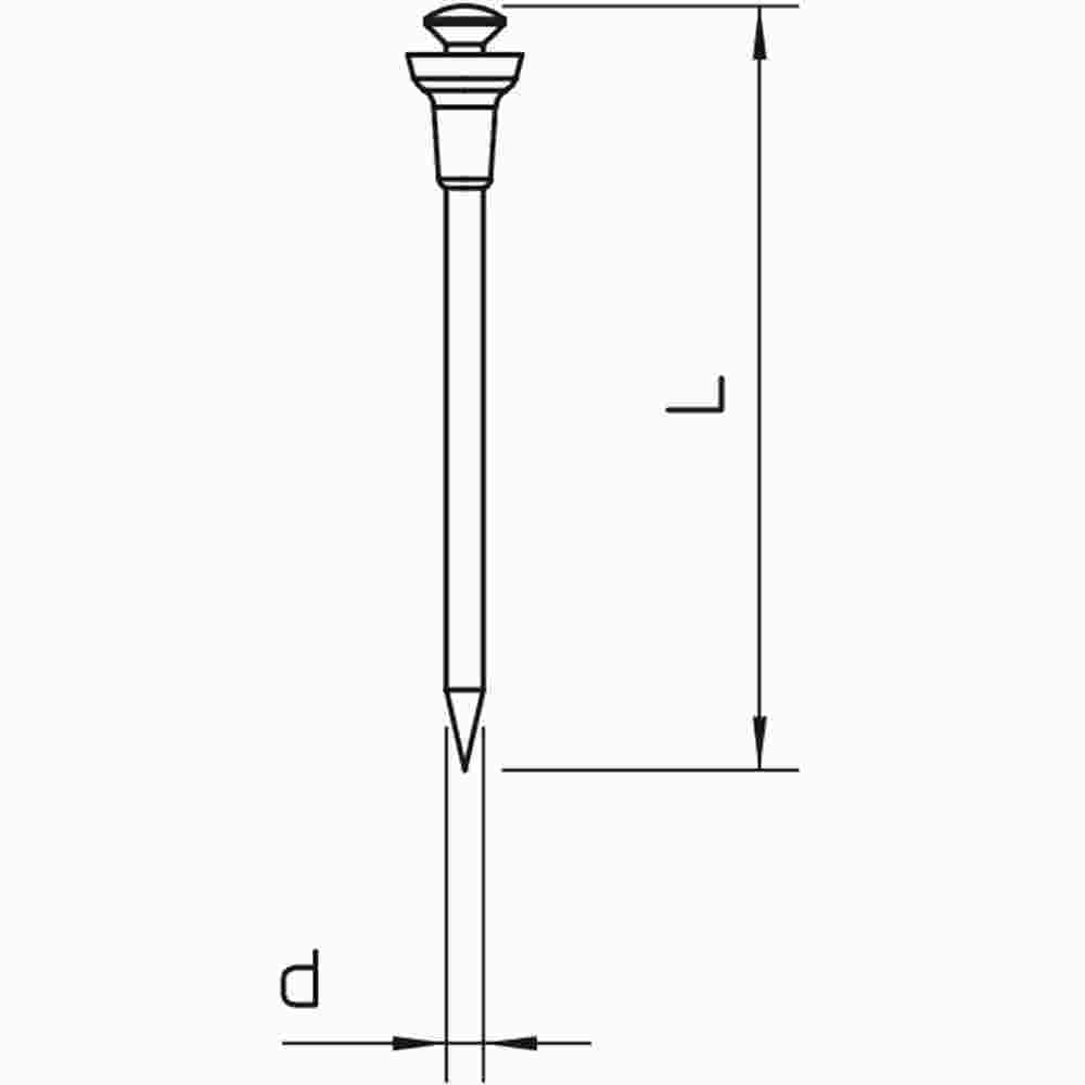 OBO BETTERMANN Siko-Nadel gehärtet 2x23mm, St 511