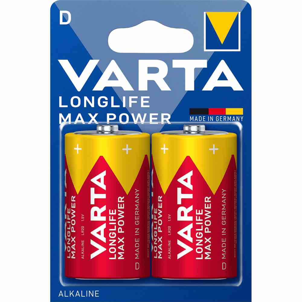 VARTA Batterie, Mono, D/AM1, 1,5V, LR20, Alkali-Mangan, 16500mAh, Ø34,2x61,5mm – LR20