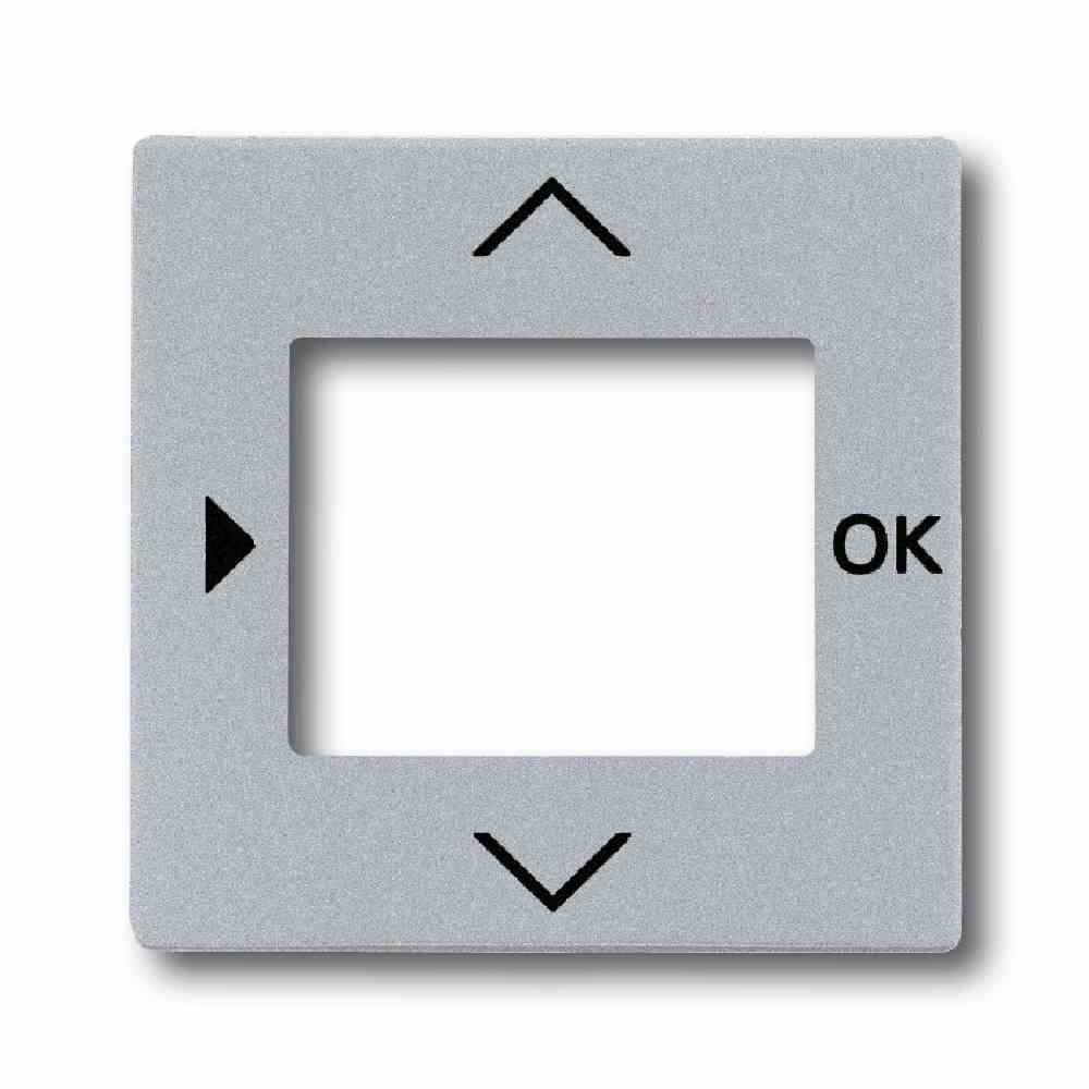 BUSCH-JAEGER TIMER Zentralplatte, Zeitschalter, aluminium-silber, glänzend, Sonderaufdruck – 6435-83