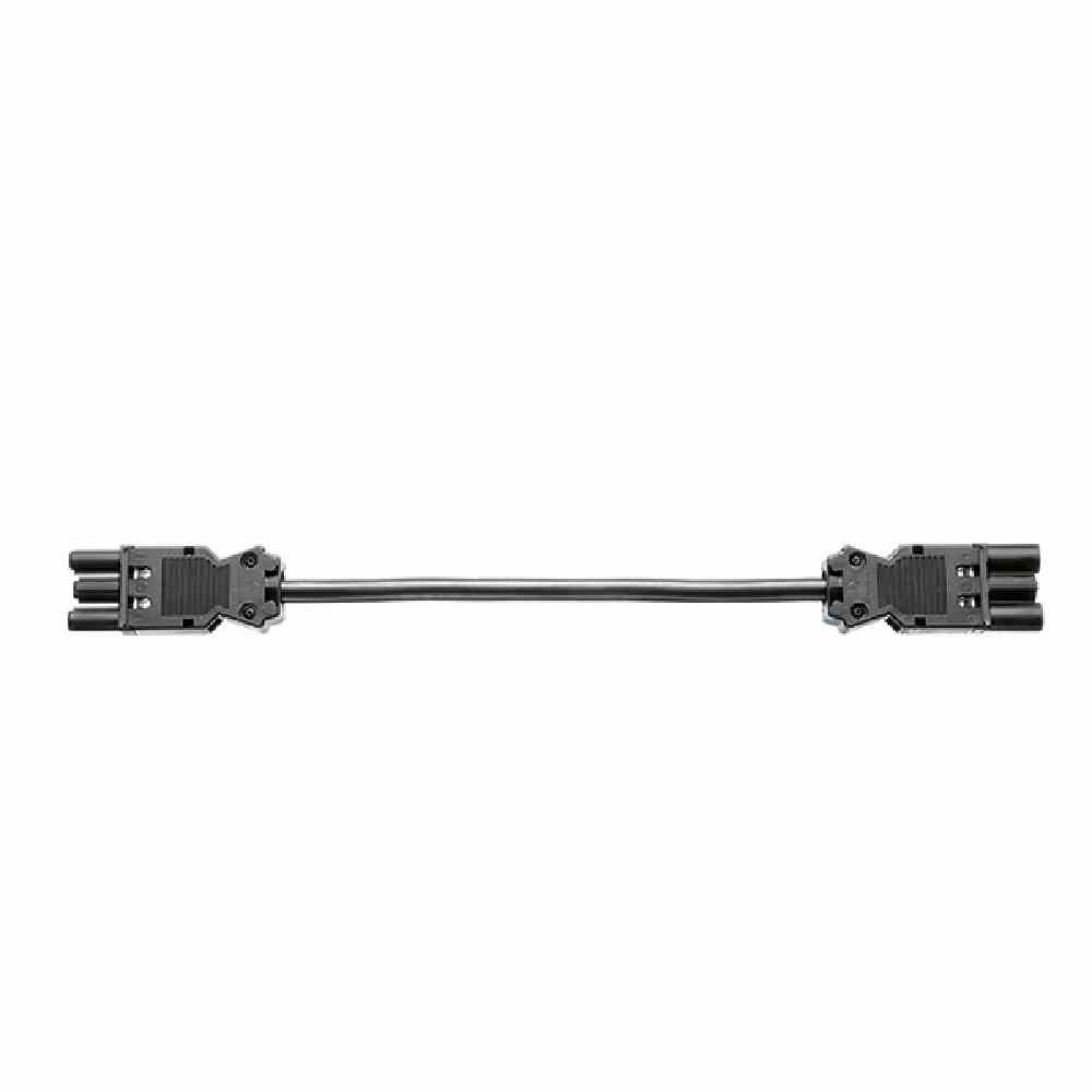 BACHMANN Verbindungsleitung, H05VV-F, 3x1,5mm², L3000mm, schwarz, Stecker, Buchse, 16A – 375.055