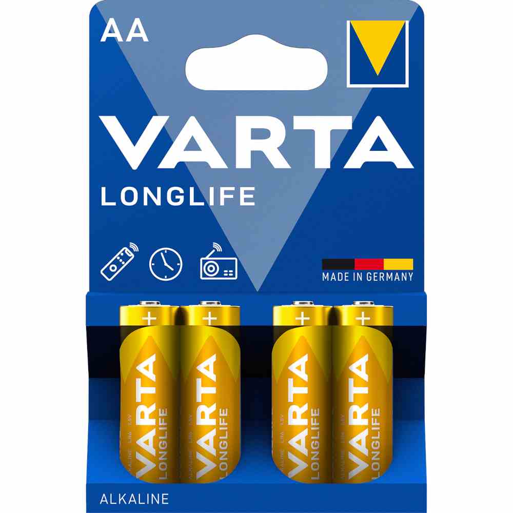 VARTA Batterie, Mignon, AA/AM3, 1,5V, LR6, Alkali-Mangan, 2700mAh, Ø14,5x50,5mm – LR6