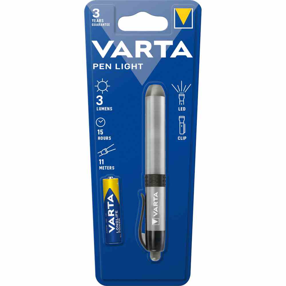 VARTA LED Penlight 1AAA mit Batterie (1 x Micro) Kunststoff / Metall – 16611