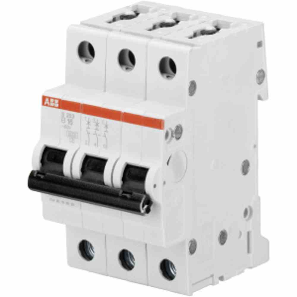 ABB Leitungsschutzschalter, AC, S203  B50A, 3p, 400V, 6kA, 3TE, 50Hz, Zusatzeinrichtungen möglich, IP20 ABB Leitungsschutzschalter, AC, S203  B50A, 3p, 400V, 6kA, 3TE, 50Hz, Zusatzeinrichtungen möglich, IP20