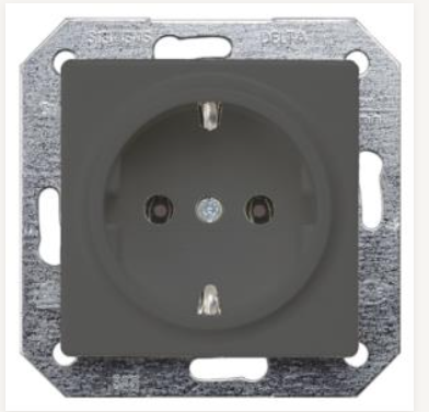 Siemens DELTAi-system Steckdose, 1f, anthrazit 5UB1921 Siemens DELTAi-system Steckdose, 1f, anthrazit 5UB1921