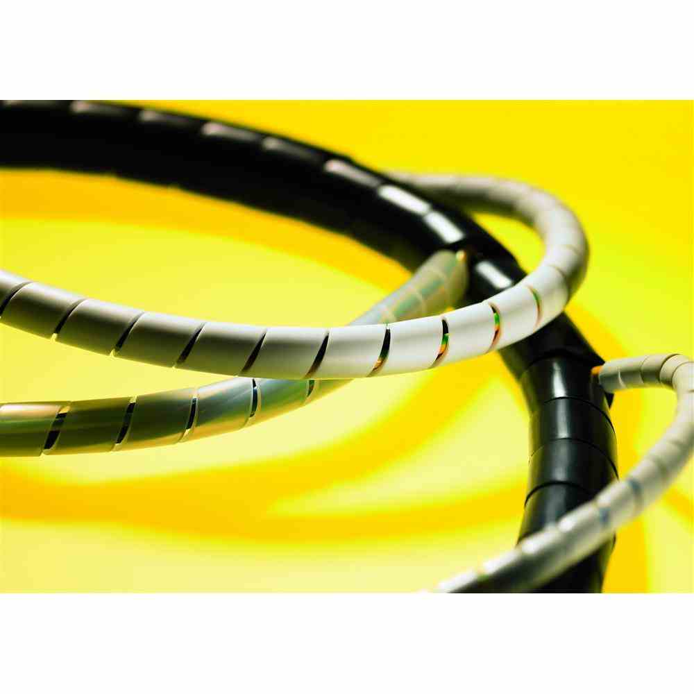 HELLERMANN TYTON Spiralschlauch, Polyethylen, Ø4mm, Ø5-20mm, Halogenfrei, natur, entspricht UL94 HB – SBPE4D PE NA 5