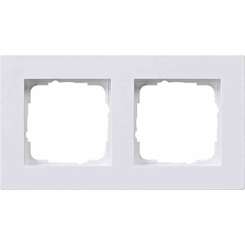 Gira Abdeckrahmen 2f flach Gira E2 Reinweiß Gira Abdeckrahmen 2f flach Gira E2 Reinweiß