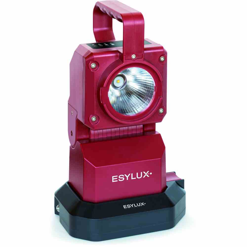 ESYLUX Handscheinwerfer, 3W, LED, IP54, geeignet für Notlicht, aufladbar, Integrierte Ladevorrichtung, 100-240V – EN10050015