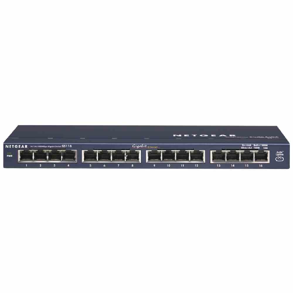 NETGEAR 16 Port Gigabit Desktop/Wandanbau Switch 