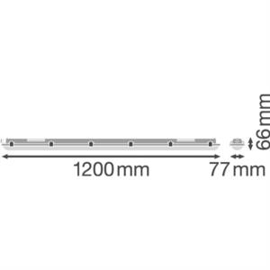 LEDVANCE LED-Feuchtraumwannenleuchte, 20W, 4000K, 2400lm, elektronischer Trafo, IP65, Kunststoff opal/matt, Kunststoff, Schutzklasse=