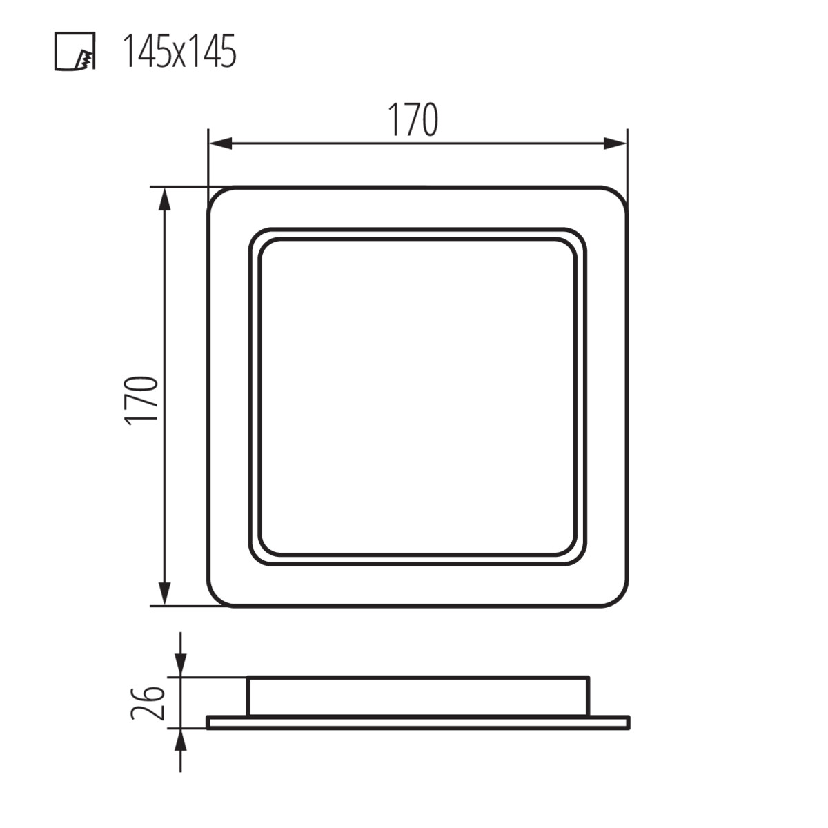 Kanlux TAVO LED DL 18W-NW