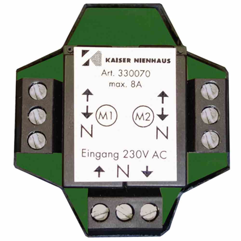 KAISER NIENHAUS Mehrfachsteuergerät  230V, UP-Ausführung. Für 2 Motoren, kein seperater Netzanschluss erforderlich – 330070