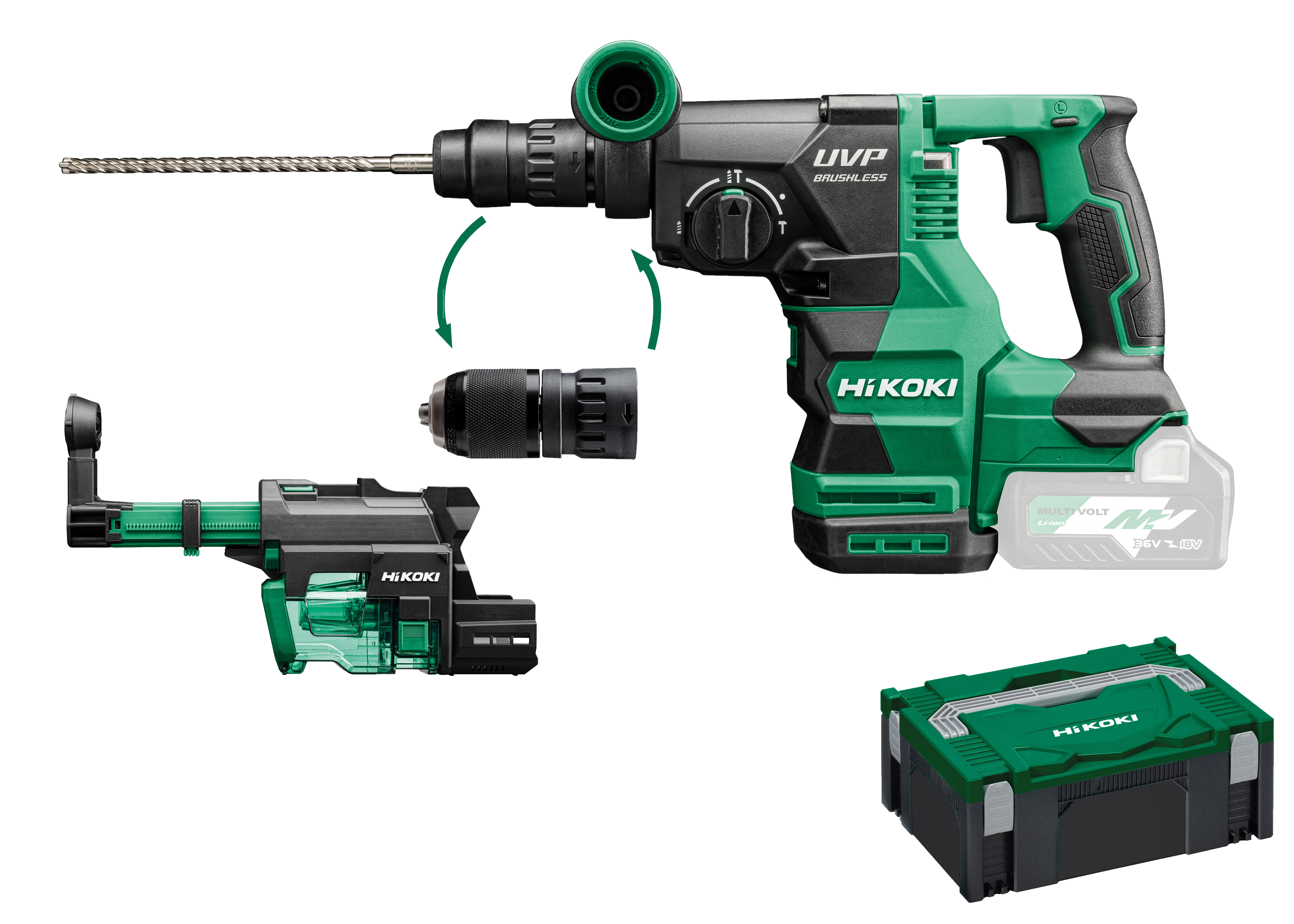 HiKOKI DH3628DC(Basic) (HSC II + II) Akku Bohr- und Meißelhammer SDS-plus 3,2 J