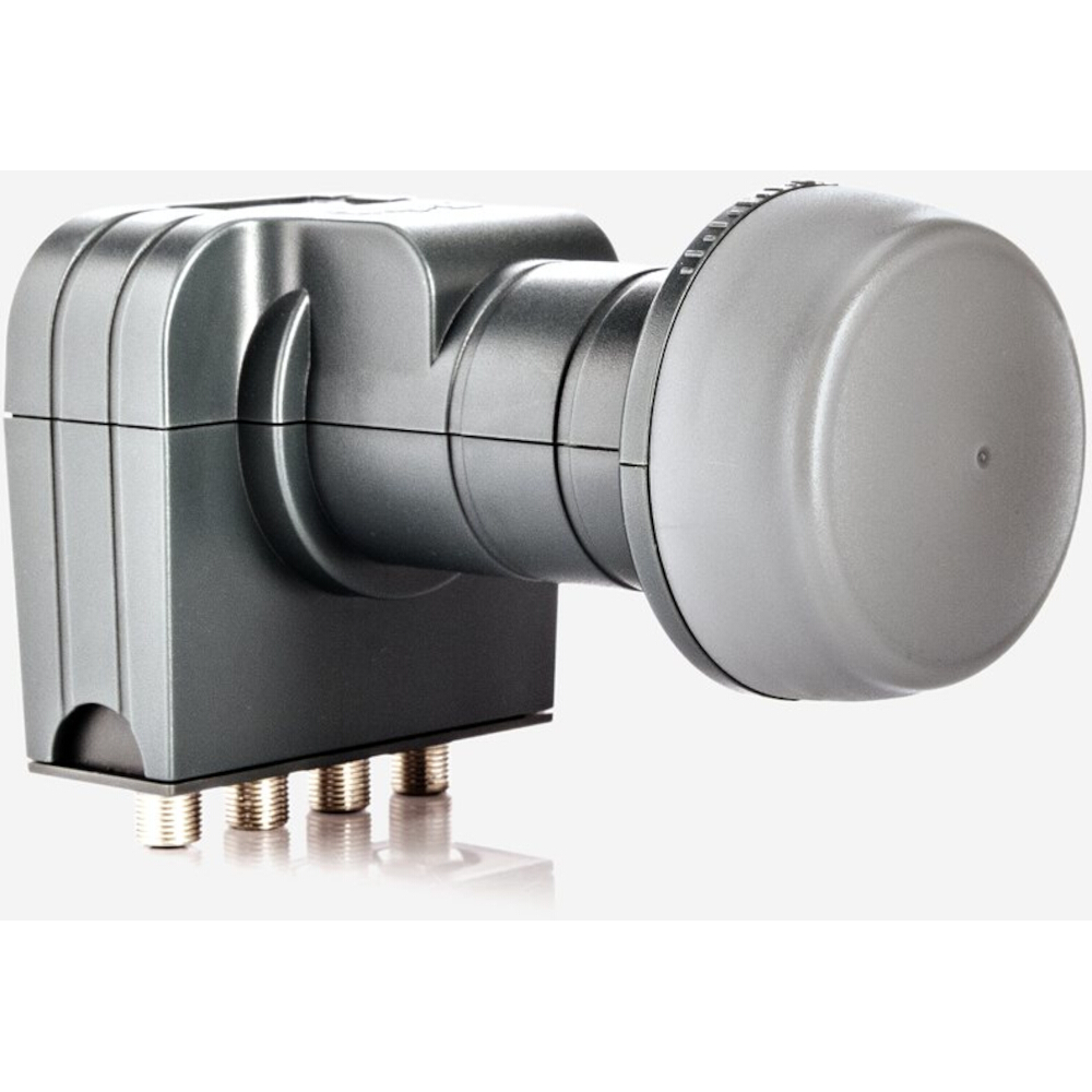 FUBA FUBA DEK407, Quattro LNB für Multiswitch, optimale Mobilfunkabschirmung mit integriertem Wetterschutzgehäuse,40mm Feed,Universal