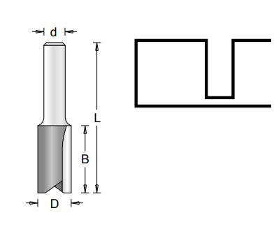 HiKOKI HM Nutfräser 6mm 8x19x57mm