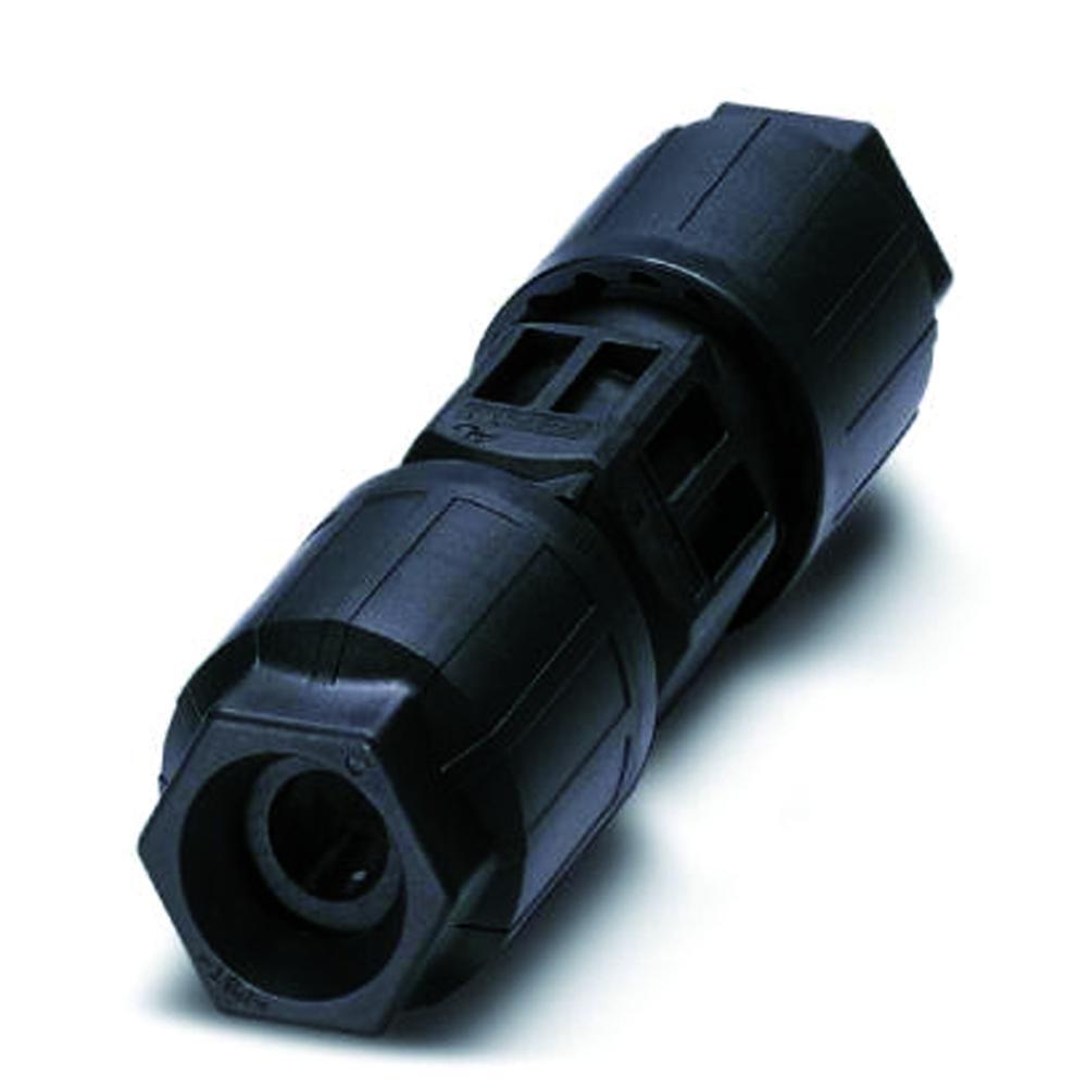 PHOENIX QUICKON Leitungsverbinder,sw,4+PE-pol,1,0-2,5mm² 690V/20A,für Kabeldurchmesser 9mm-16mm – QPD C 4PE2,5 2X9-16 BK