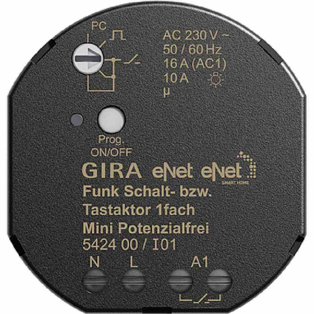 Gira Funk Schalt-/Tastaktor 1f Mini pot.frei Gira eNet