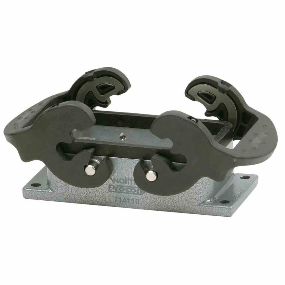 WALTHER PROCON Anbaugehäuse B10 H:28mm QVB Aluminium-Druckguss, mit Querverriegelungsbügel – 714110