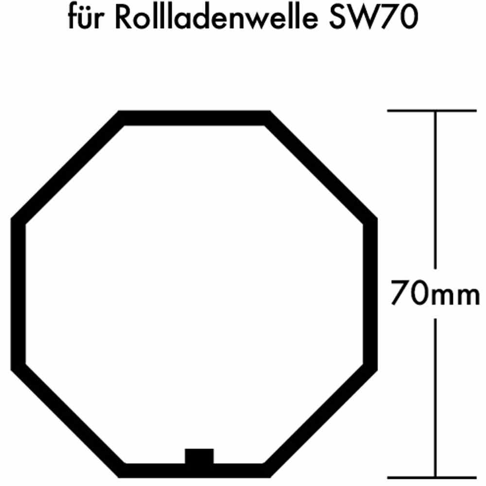 KAISER NIENHAUS Adapter / Mitnehmer für Achtkantstahlwelle SW70