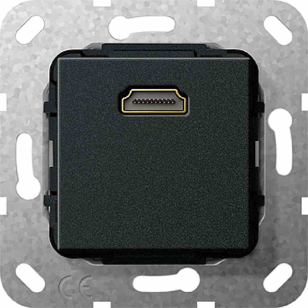 Gira HDMI™ K-Peitsche Einsatz Schwarz m