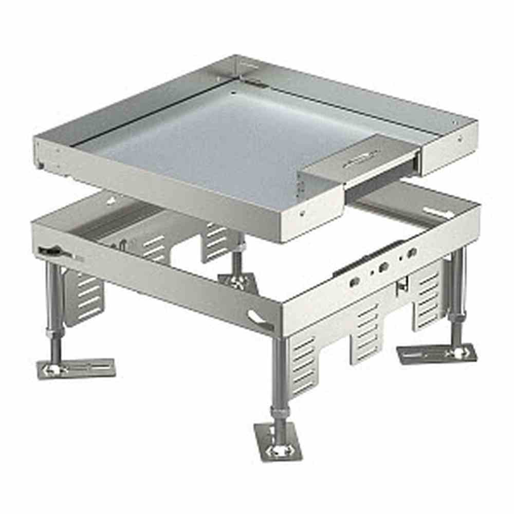 OBO BETTERMANN Kassette für 20mm Boden VA 242x243mm, Schnurauslass – RKSN2 9 VS 20