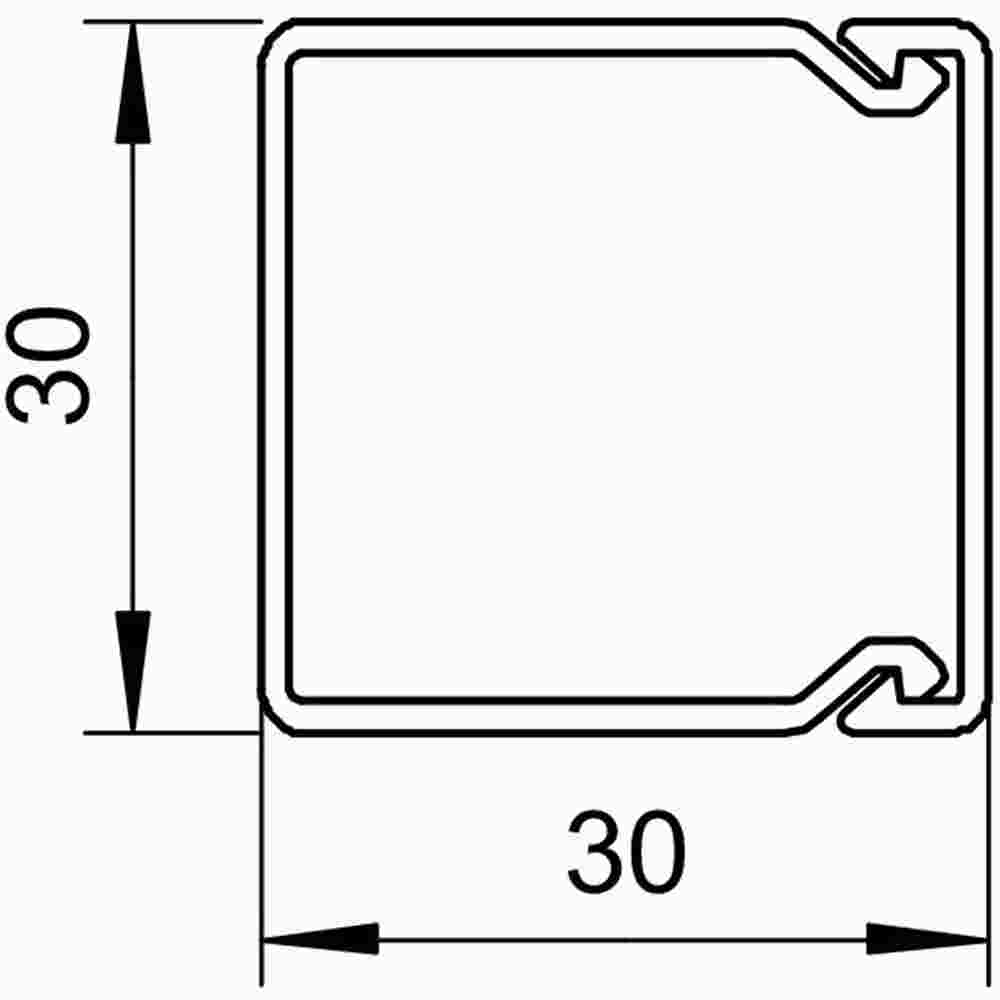OBO BETTERMANN Leitungsführungskanal, Kunststoff, 30x30x2000mm, steingrau, unbehandelt, RAL7030 OBO BETTERMANN Leitungsführungskanal, Kunststoff, 30x30x2000mm, steingrau, unbehandelt, RAL7030
