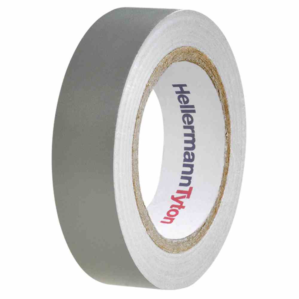 HELLERMANN TYTON Isolierband, PVC, 15mm, 10m, grau, UV-beständig, 105°C, 0,15mm, Selbstverlöschend HELLERMANN TYTON Isolierband, PVC, 15mm, 10m, grau, UV-beständig, 105°C, 0,15mm, Selbstverlöschend