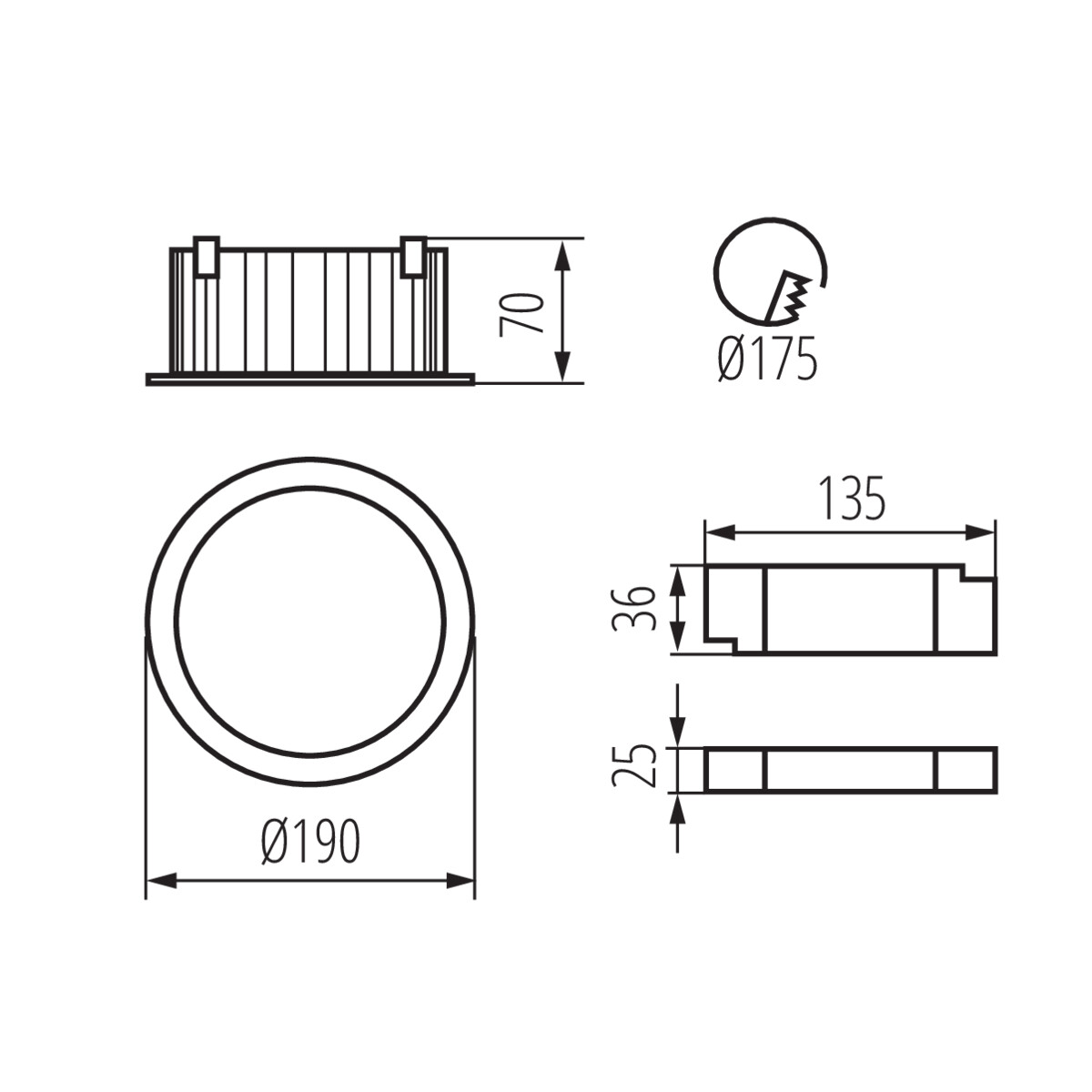 Kanlux TIBERI PRO 30W-940-B (35673)